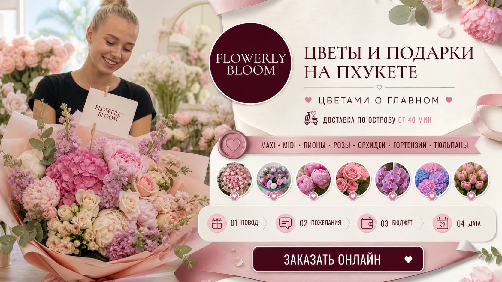 flowerlybloom.phuket — Доставить чувство, а не просто букет